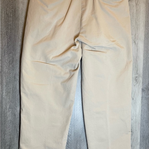 Polo Ralph Lauren Polo Chino Pants Mens 35x30 (Hemmed) Khaki Tan Pleated Cotton - Picture 4 of 10